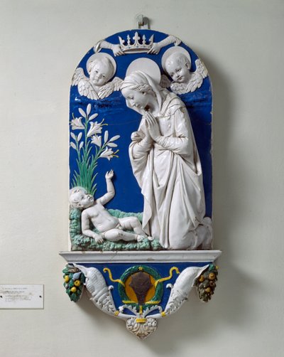 The Adoration of the Virgin (The Madonna of the Lillies) by Andrea Della Robbia